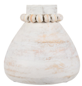 Thumbnail 1: TRIOBRO 7 in White Wash Beaded Tassel Vase 