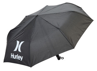 Thumbnail 2: Hurley Logo Print Auto Open/Close Umbrella  