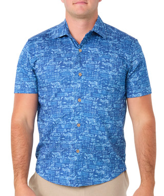 Thumbnail 1: Guy Harvey Men's Short Sleeve Button Down Shirt 