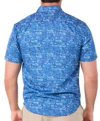 Thumbnail 2: Guy Harvey Men's Short Sleeve Button Down Shirt 