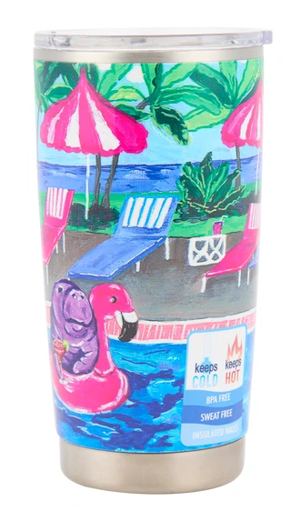 Thumbnail 1: Chubby Mermaids 20 oz Spring Break Tumbler  
