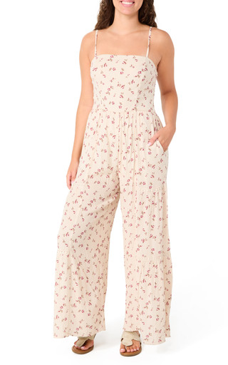 Thumbnail 1: As U Wish Juniors Smocked Bust Palazzo Jumpsuit 