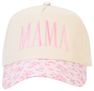 Thumbnail 2: David and Young Women's Floral Mama Print Brim Baseball Hat 