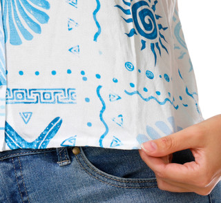 Thumbnail 2: OCEAN DRIVE Juniors Button Front Print Tank Top 