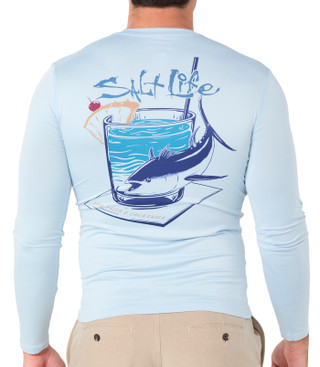 Thumbnail 2: Salt Life Men's Outdoor Long Sleeve Performance Shirt 