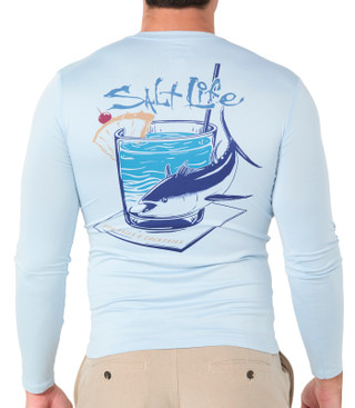 Thumbnail 2: Salt Life Men's Outdoor Long Sleeve Performance Shirt 