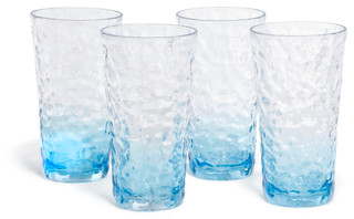 Thumbnail 1: Coastal Home S/4 Hammered Texture Hiball Outdoor Glasses  