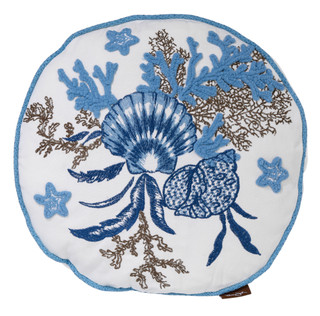 Thumbnail 1: Panama Jack 16 in Round Coastal Ocean Pearl Decorative Pillow 