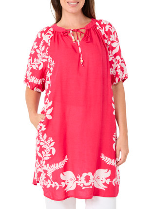 Thumbnail 1: FIGUEROA & FLOWER Women's Short Sleeve Peasant Dress 