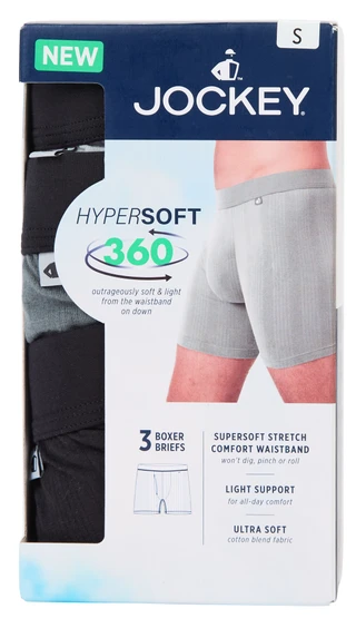 Thumbnail 1: Jockey Men's 3 Pk Hypersoft Boxer Briefs Set 