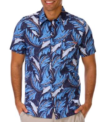 Thumbnail 1: Salt Life Men's Palm Promenade Button Front Shirt 