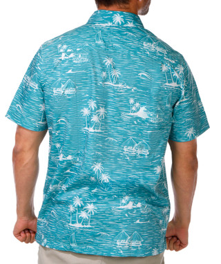 Thumbnail 2: Quiksilver Men's Waterman Azure Woven Button Down Shirt 