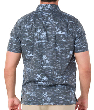 Thumbnail 2: Quiksilver Men's Waterman Azure Woven Button Down Shirt 