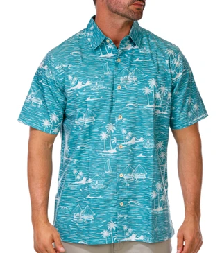 Thumbnail 1: Quiksilver Men's Waterman Azure Woven Button Down Shirt 