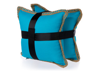 Thumbnail 2: Home Fashion 18x18 Inch Jute Trim Outdoor Decorative Pillows  