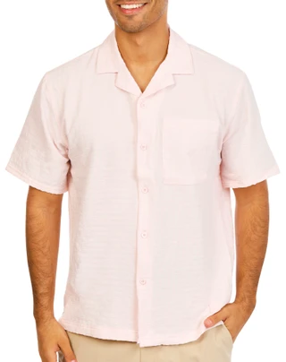 Thumbnail 1: SAINTS STUDIO Men's Textured Button Down Shirt 
