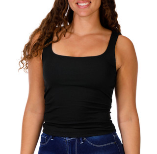 Thumbnail 2: Heart & Hips Juniors Square Neck Tank Top 