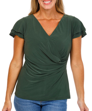 Thumbnail 1: Vince Camuto Women's Solid Wrap Front Top  
