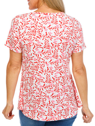 Thumbnail 2: BOBEAU Women's Floral Print Top  