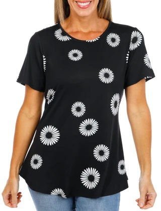 Thumbnail 1: BOBEAU Women's Floral Print Top  