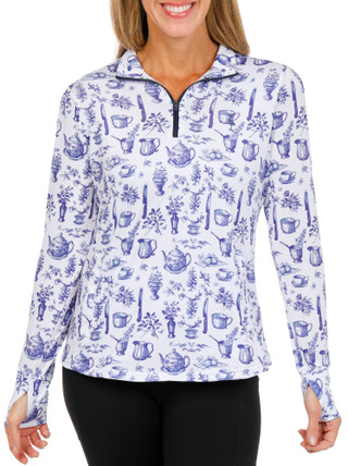 Thumbnail 1: TAILORBYRD Women's Active Performance Quarter Zip Top  