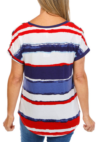 Thumbnail 3: Truself Women's Stripe Print Top  