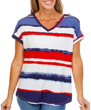 Thumbnail 1: Truself Women's Stripe Print Top  