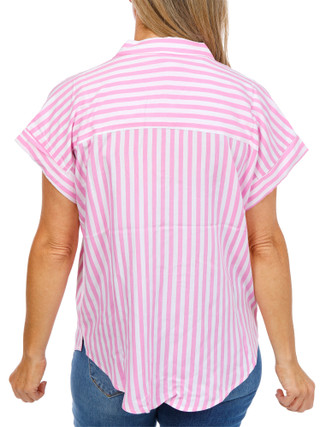 Thumbnail 2: Express Women's Stripe Print Button Down Top  