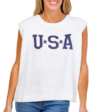 Thumbnail 1: Gilli Women's Americana USA Cable Knit Top 