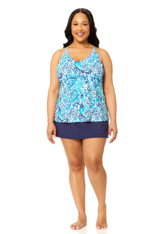 Thumbnail 4: Leilani Plus Racerback Swim Tankini 