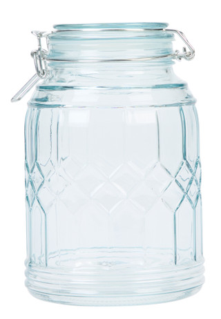 Thumbnail 1: 10 Strawberry Street 8 In Faceted Glass Lid Canister 