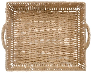 Thumbnail 2: SIMPLIFY Paper Rope Vertical Weave Storage Basket 