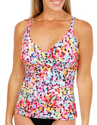 Thumbnail 1: Anne Cole Womens Paisley Twist Swim Tankini 