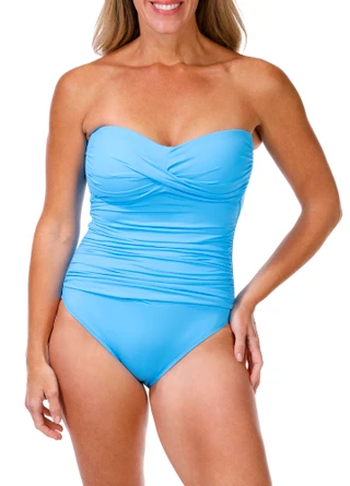 Thumbnail 1: Anne Cole Womens Solid Band Twist One Piece Swimsuit 