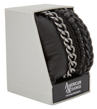 Thumbnail 2: AMERICAN EXCHANGE Men's Stackable Bracelet Set 