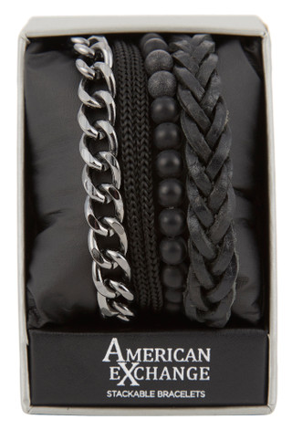 Thumbnail 1: AMERICAN EXCHANGE Men's Stackable Bracelet Set 