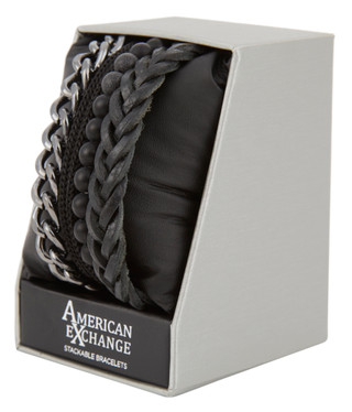 Thumbnail 2: AMERICAN EXCHANGE Men's Stackable Bracelet Set 