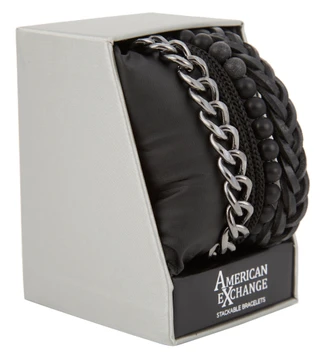 Thumbnail 3: AMERICAN EXCHANGE Men's Stackable Bracelet Set 