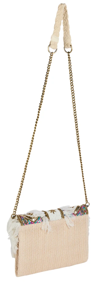 Thumbnail 2: AMERICA AND BEYOND Beaded Fringe Clutch 
