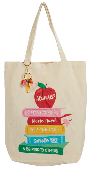Thumbnail 1: VOTUM Graphic Canvas Tote Bag with Keychain 