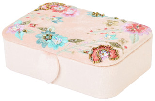 Thumbnail 1: LESA MICHELE Embroidered Travel Jewelry Organizer Case 