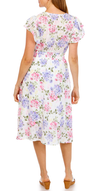 Thumbnail 2: Chenault Women's Flutter Sleeve Midi Dress 
