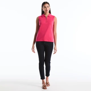 Thumbnail 4: Rafaella Womens Sleeveless Zipper Polo Top 