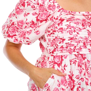 Thumbnail 2: Kings Road Women's Puff Sleeve Midi Dress 