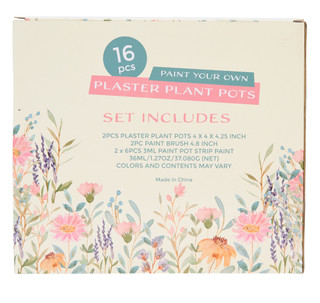 Thumbnail 2: Deejay Home Designs 2 Pk Paint Your Own Plaster Paint Pots 