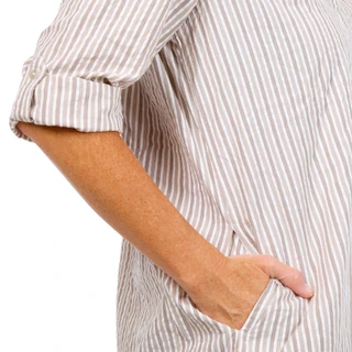 Thumbnail 4: Dash Women's 3/4 Sleeve Popover Shirt Dress 