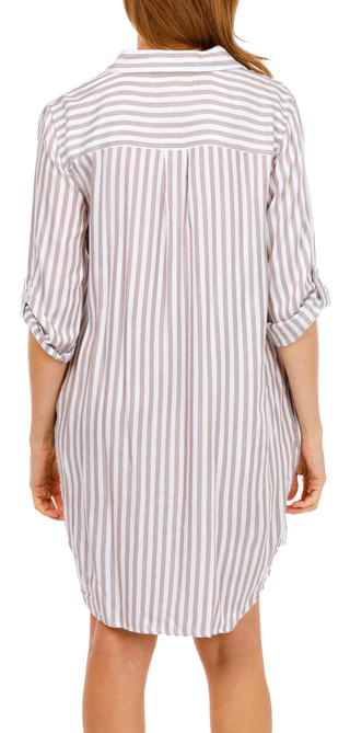 Thumbnail 4: Dash Women's 3/4 Sleeve Popover Shirt Dress 