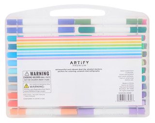 Thumbnail 2: Artify Premium  48 Pk Dual Tipped Alcohol Markers  