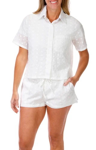 Thumbnail 1: April Kiss Juniors 2 Pc Eyelet Shorts Set 