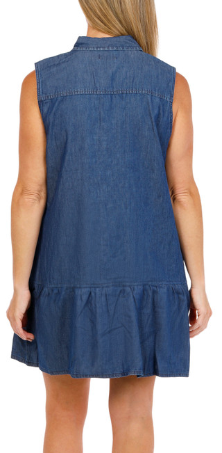 Thumbnail 4: Dash Women's Sleeveless Chambray Dress 